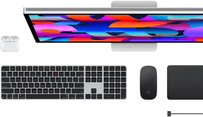 Mac Zubehör: AirPods, Studio Display, Magic Keyboard, Magic Mouse, Magic Trackpad, MagSafe Ladekabel
